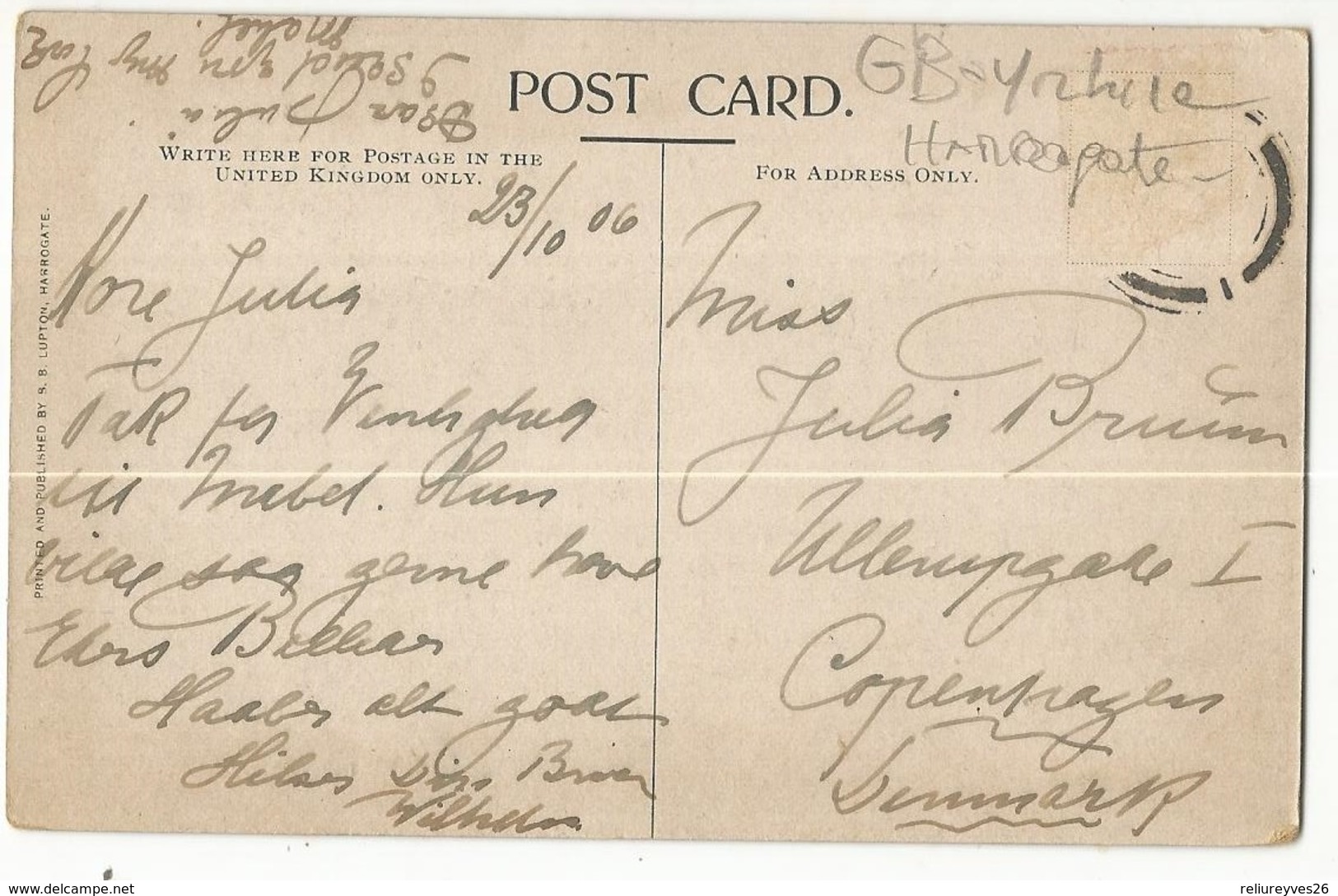 CPA, G.B., - Harrogate ,Tea House , Valley Gardens , Ed. S.B. Lupton , 1906 - Harrogate