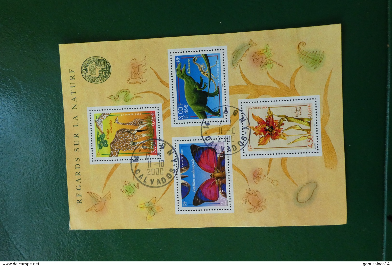 FEUILLET  REGARDS SUR LA NATURE  4 TIMBRES - Altri & Non Classificati