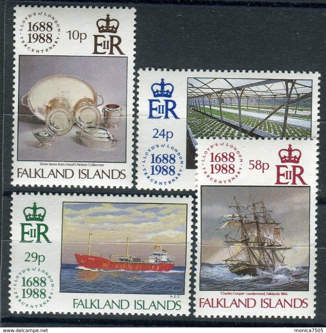 FALKLAND ( POSTE ) Y&T N°  496/499  TIMBRES  NEUFS  SANS  TRACE  DE  CHARNIERE , A VOIR . - Falkland Islands