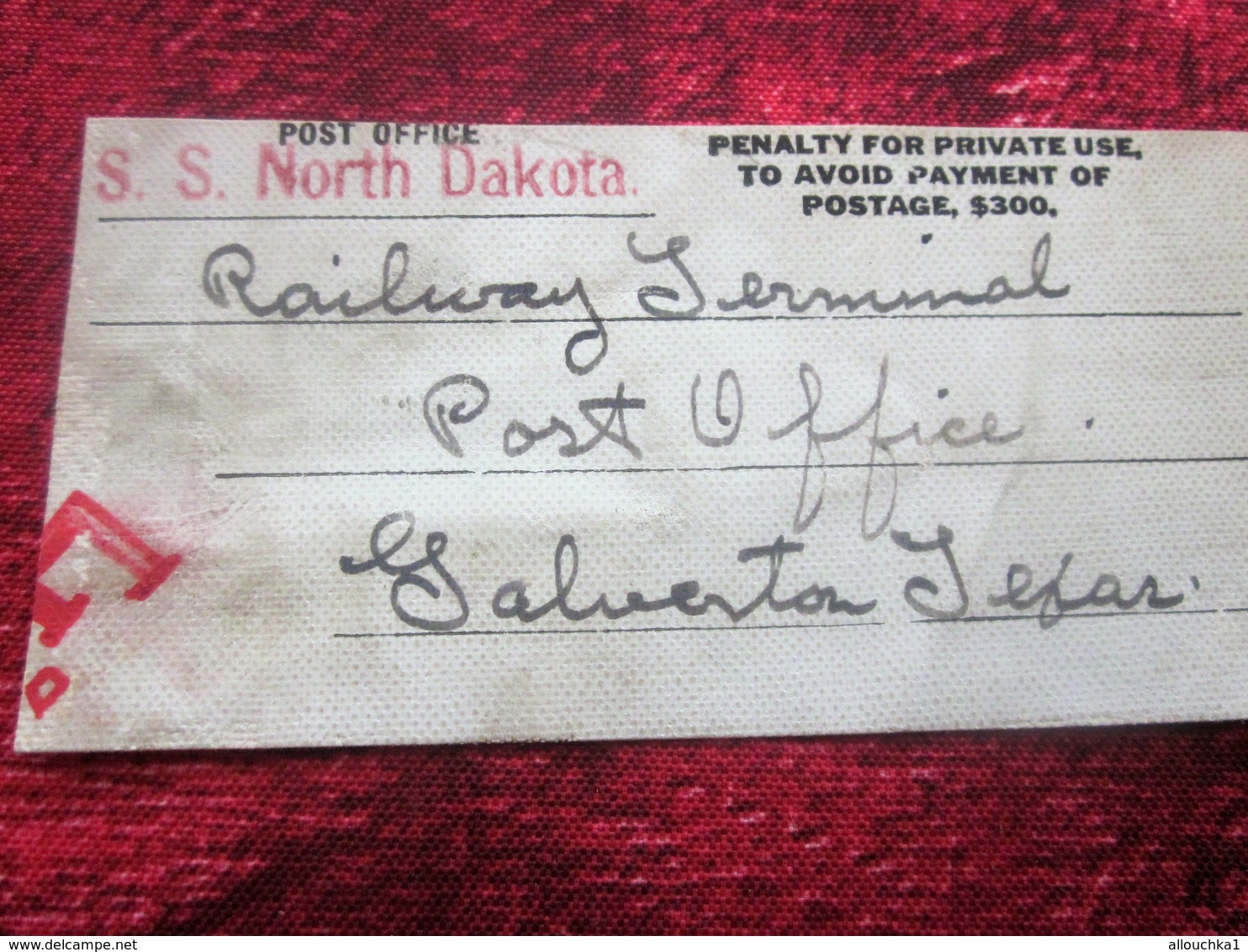 Post Office SS.North Dakota Penalty For Private Use To Avoid Payment Of Postage Stamp America USA 1914 Letter Vera Cruz - Covers & Documents