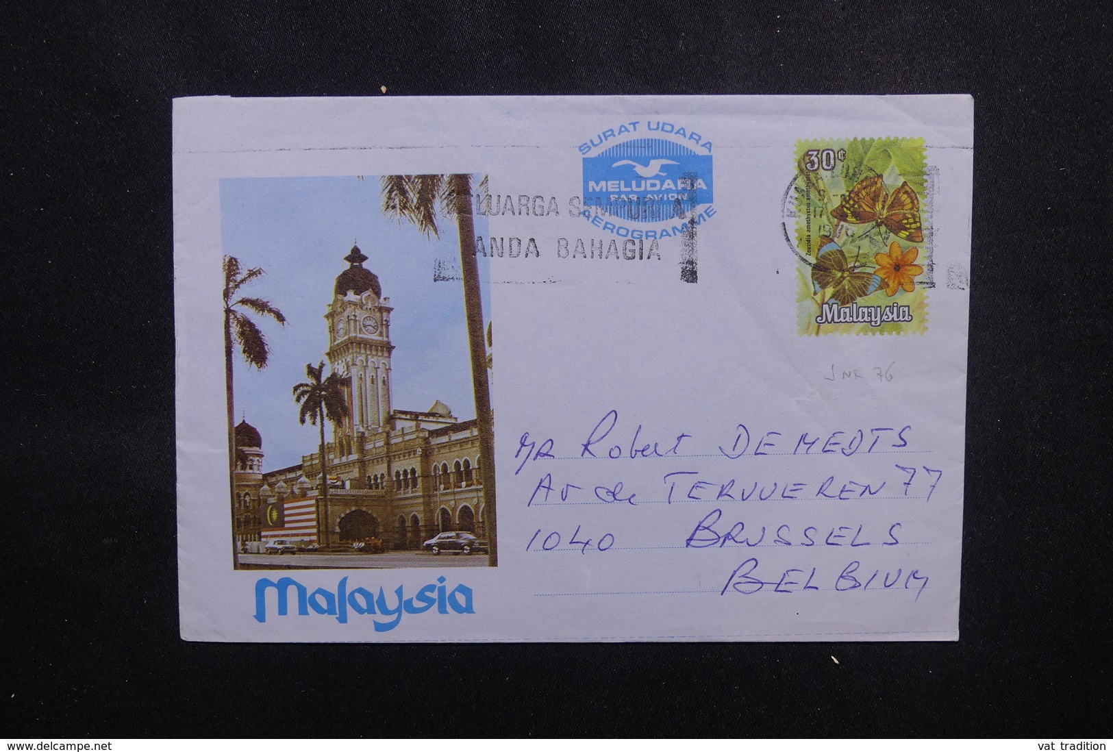 MALAISIE - Aérogramme De Kuala Lumpur Pour La Belgique En 1976 - L 54061 - Malesia (1964-...)