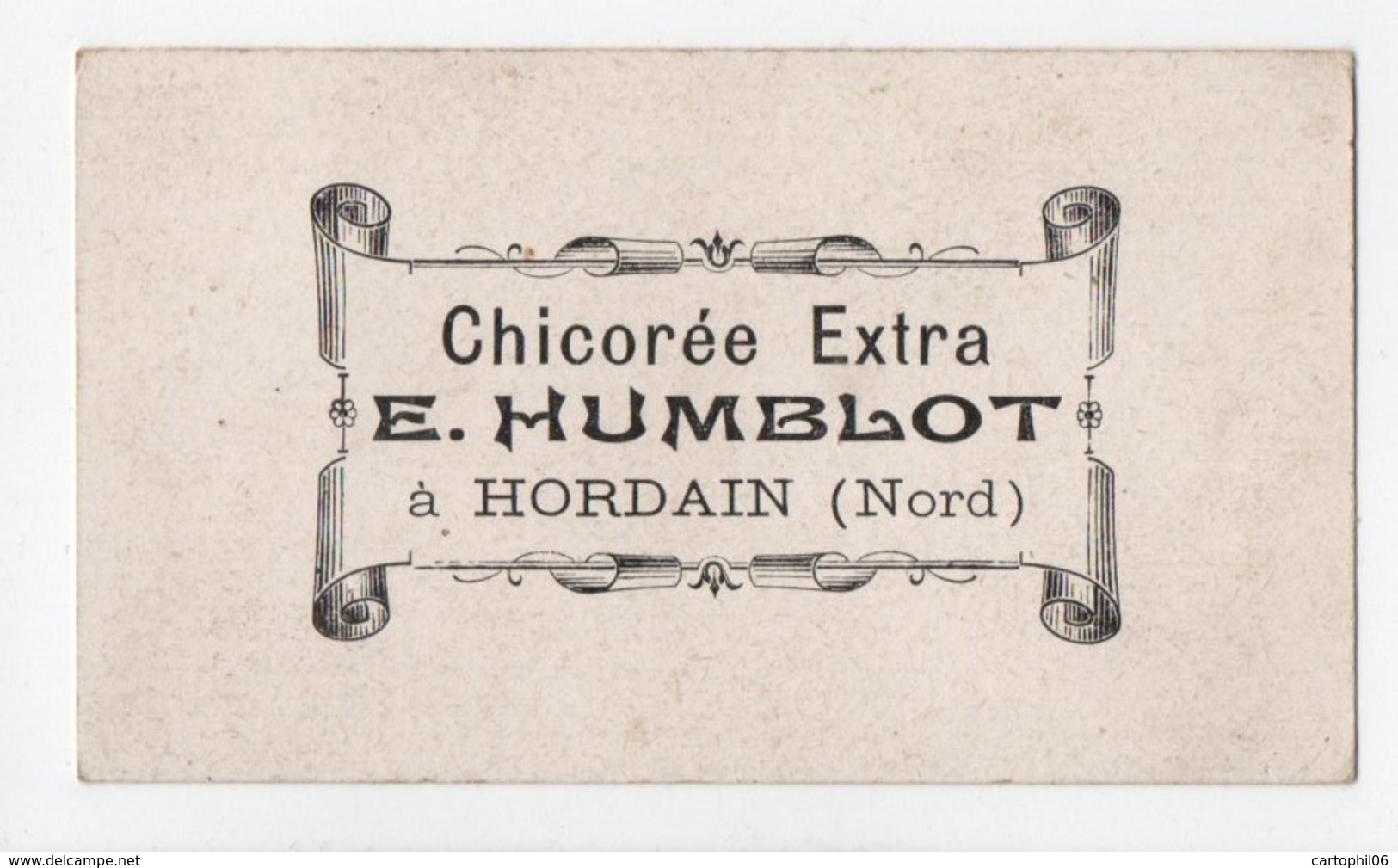 - CHROMO Chicorée Extra E. HUMBLOT, à HORDAIN (Nord) - Carte Géographique BRETAGNE - - Thé & Café