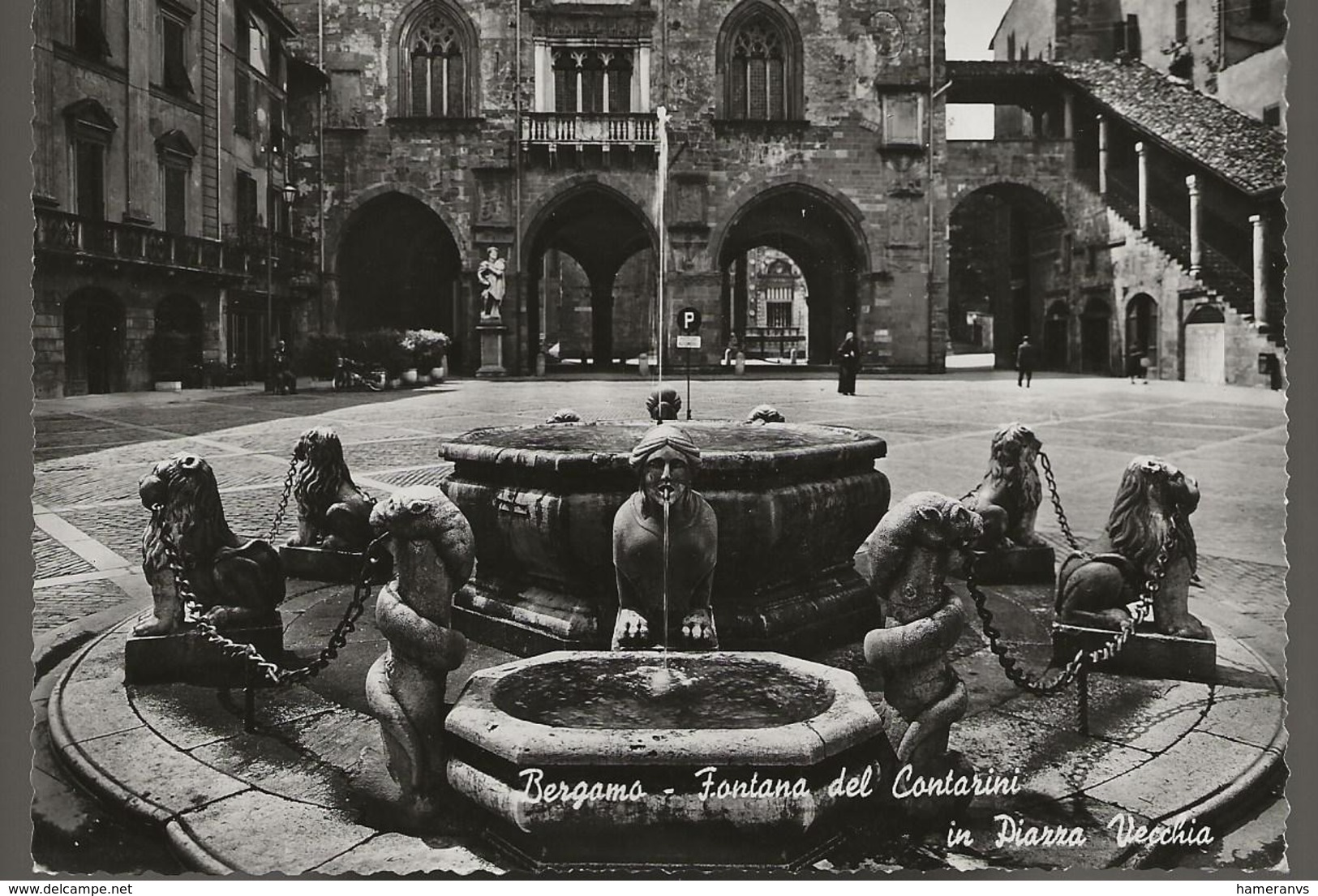 Bergamo - Fontana Del Contarini In Piazza Vecchia - H6100 - Bergamo