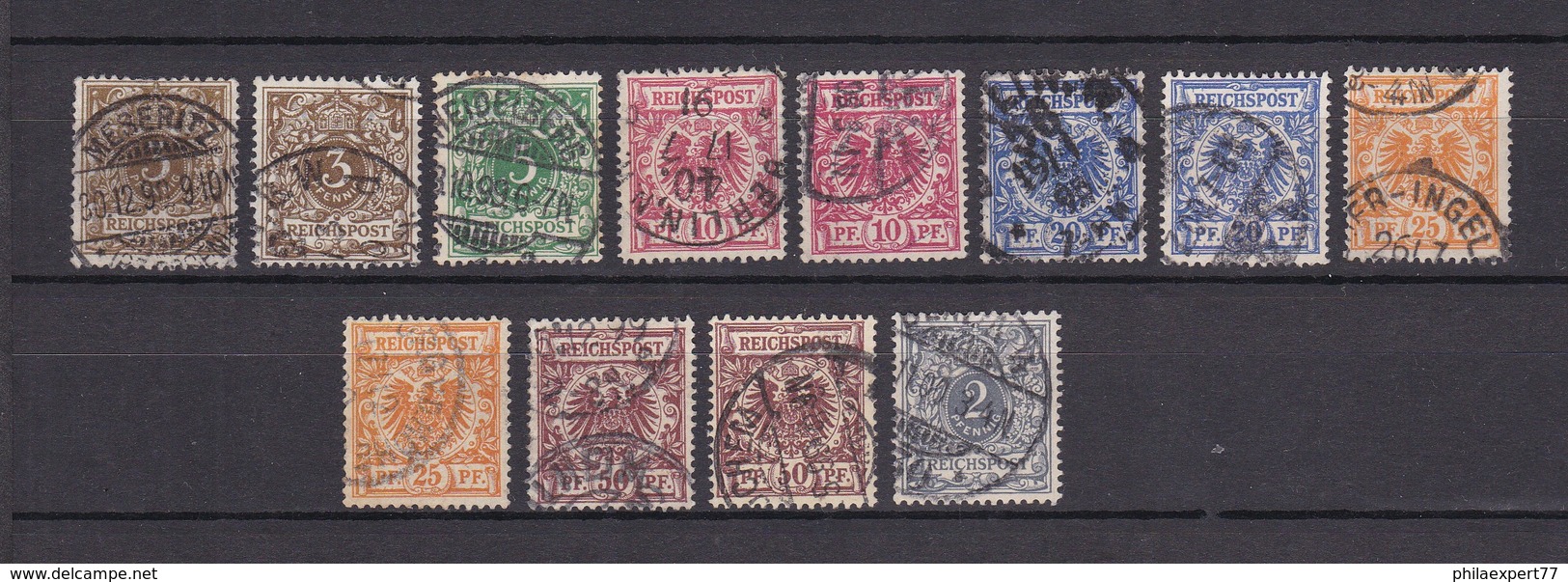 Deutsches Reich - 1889/1900 - Michel Nr. 45/52 - Gest. - Gebruikt