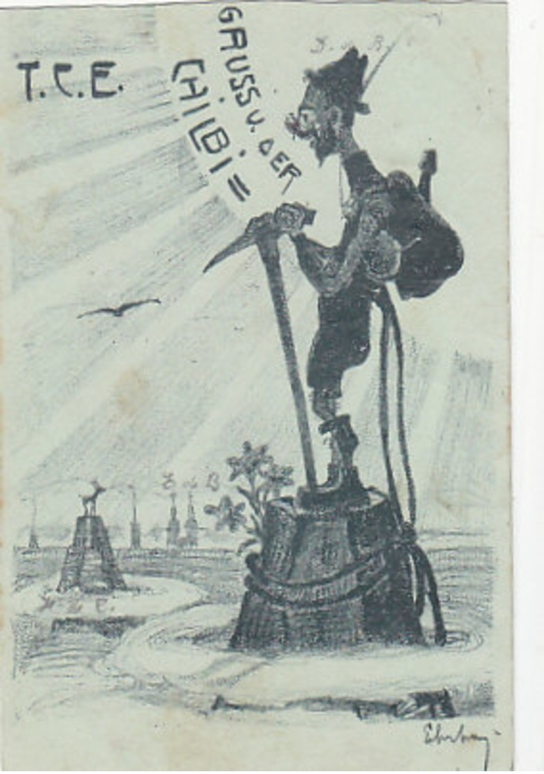 Gruss Von Der T.C.E. Chilbi - Signiert - Gel.im Thurgau - 1906   (P-219-90515) - Autres & Non Classés