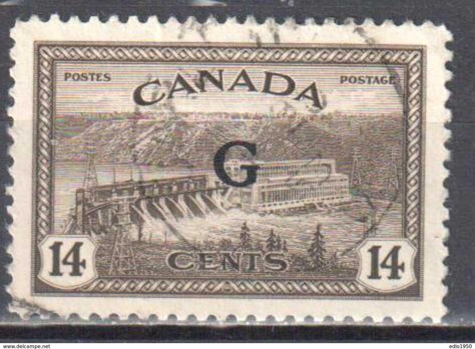 Canada 1950 - Official Stamps - Mi.O29 - Used - Opdrukken