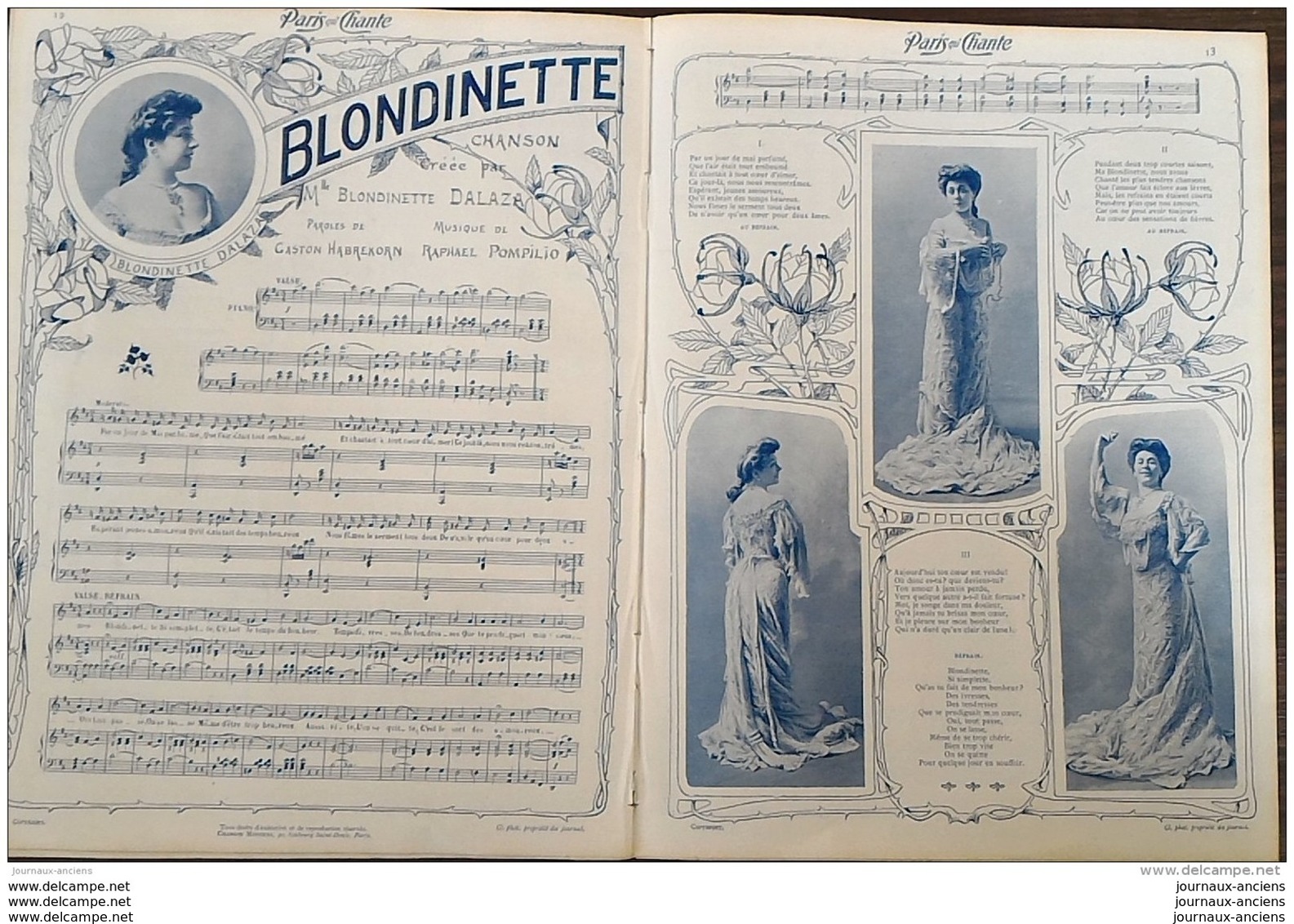 1904 PARIS QUI CHANTE - LE KIKAPOO LES ELKS - DRANEM - LA CHARLOTTE - V. LEJAL - BLONDINETTE DALAZA - MARCEL LEGAY