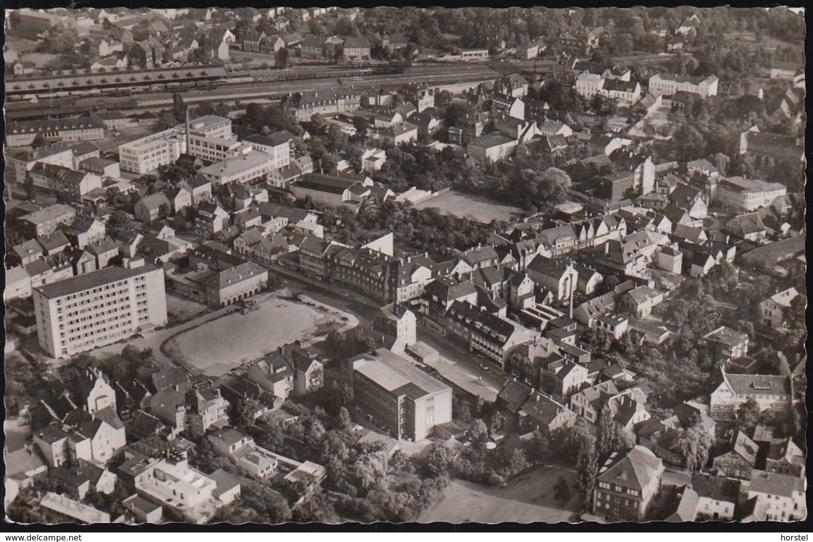 D-33330 Gütersloh - Innenstadt - Bahnhof - Railway - Train - Orginal Luftfoto - Air View ( 60er Jahre) - Guetersloh