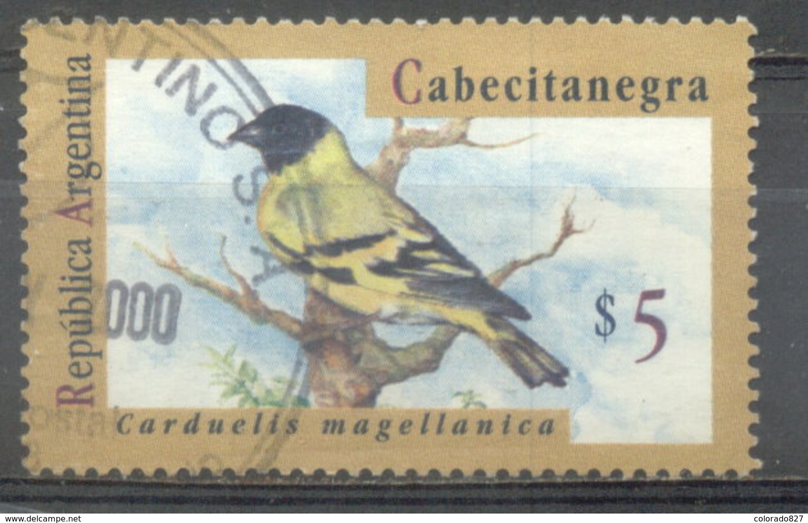 ARGENTINA  - PAJARO CABECITA NEGRA   (#4200) - Used Stamps
