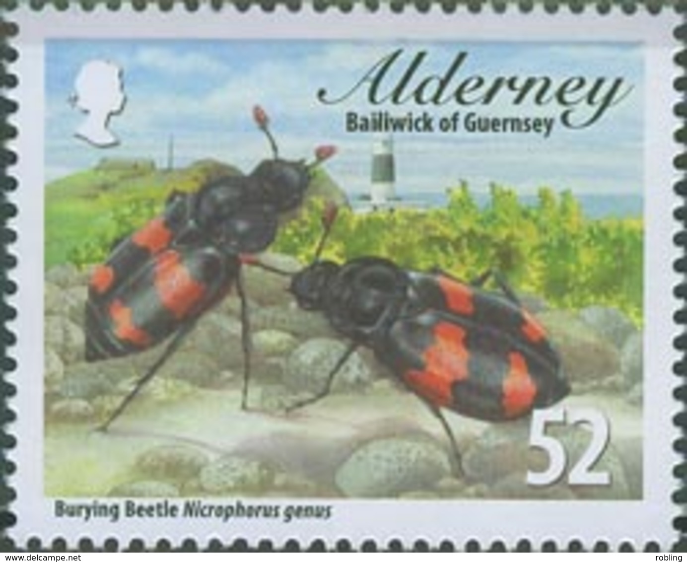 Alderney 2013, Lighthouse /  Alderney Beetles, MNH. Michel 466 - Lighthouses