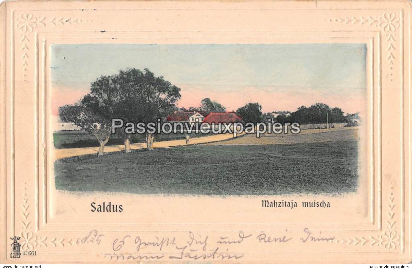 SALDUS MAHZITAJA MUISCHA   1915  (Feldpost) CARTE GAUFREE - Lettonie