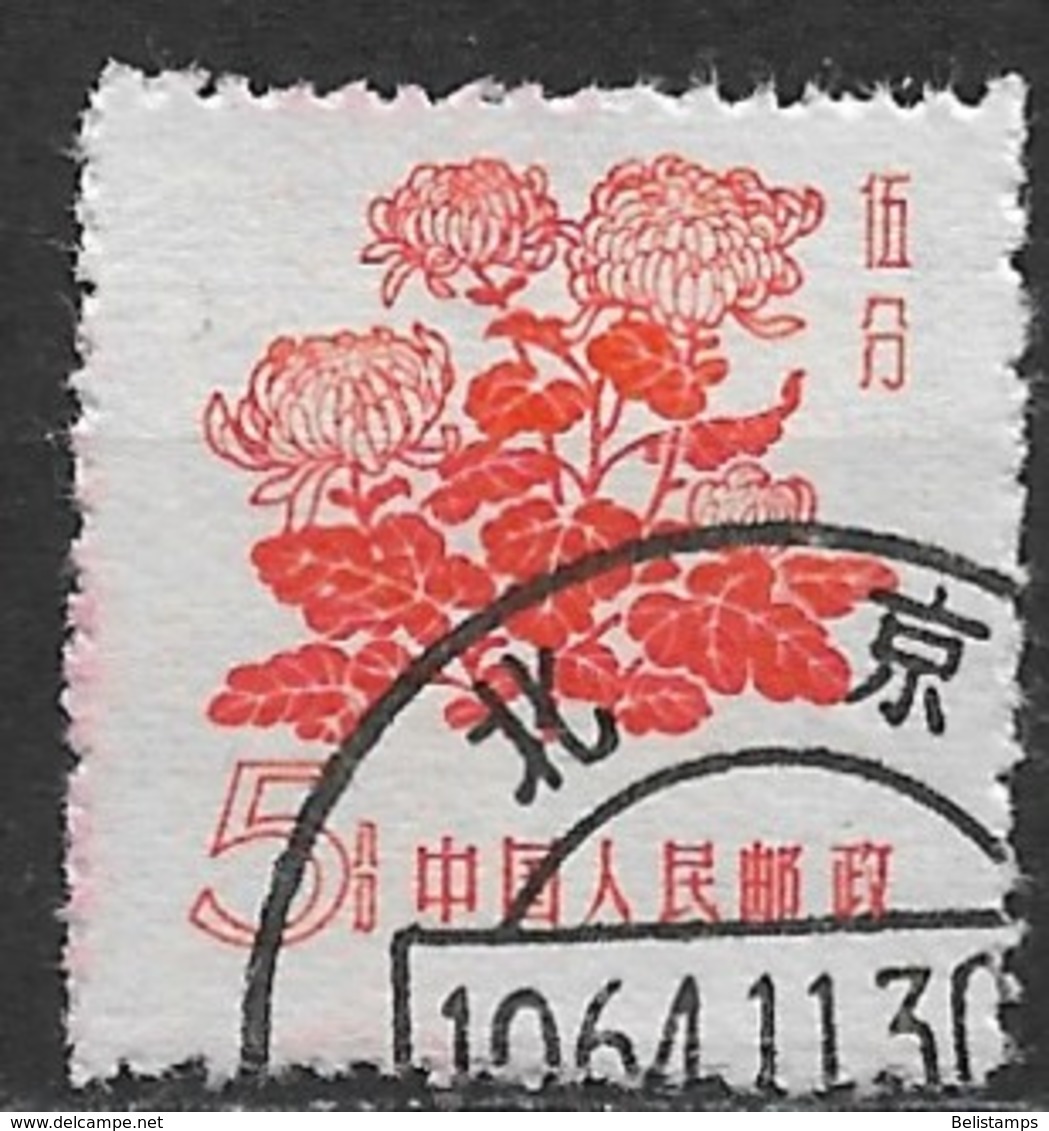 People's Republic Of China 1958. Scott #391 (U) Chrysanthemums, Flower's - Used Stamps