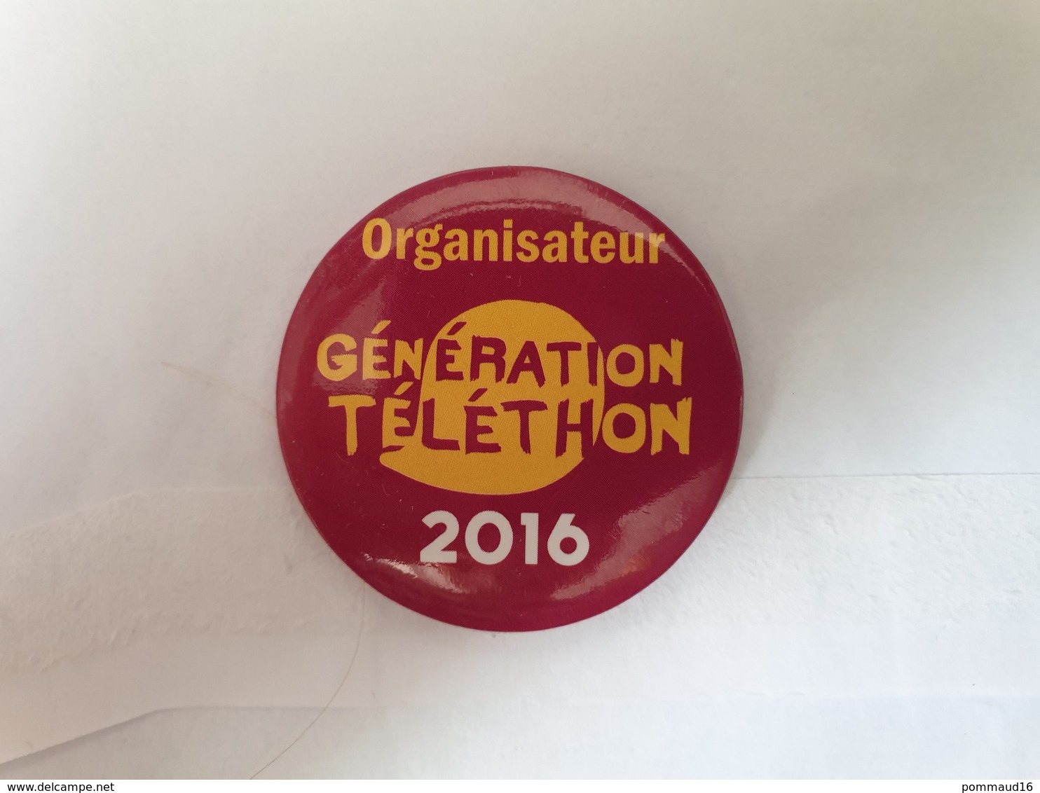 Badge à épingle Génération Téléthon 2016 Organisateur - Autres & Non Classés