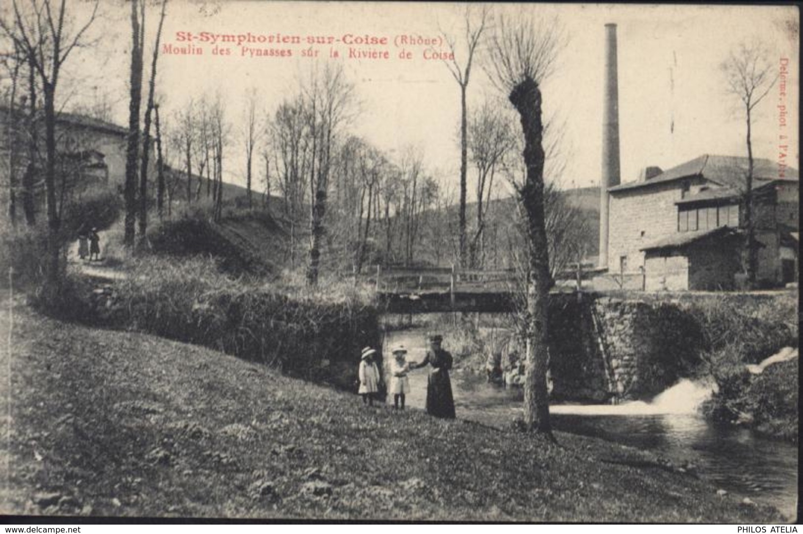 CPA Saint St Symphorien Sur Coise Rhône Moulin Des Pynasses Sur La Rivière De Coise Delorme Phot Abresle - Saint-Symphorien-sur-Coise