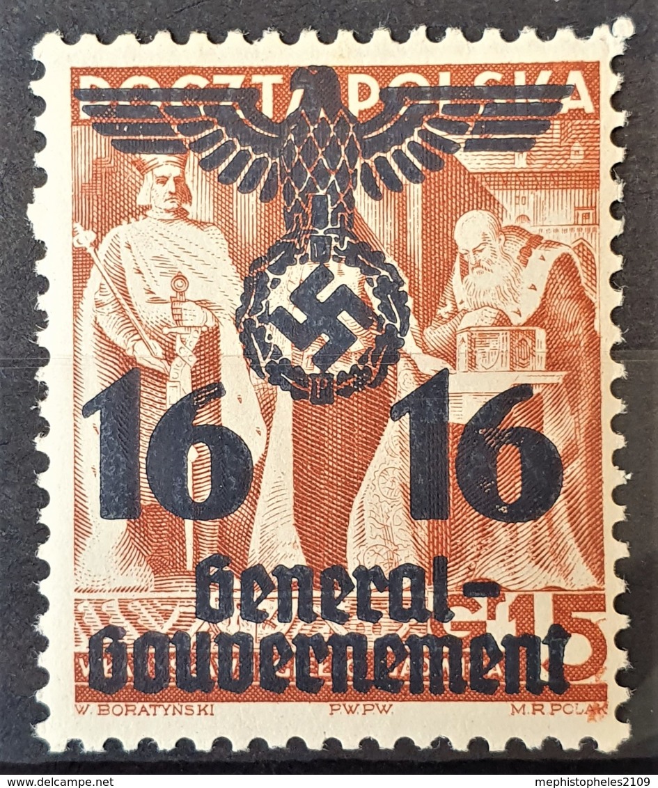 GENERALGOUVERNEMENT 1940 - MNH - Mi 34 - 16g - Besetzungen 1938-45