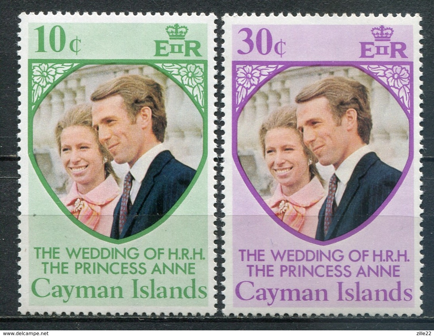 Cayman Islands Mi# 319-20 Postfrisch MNH - Princess Anne - Kaimaninseln