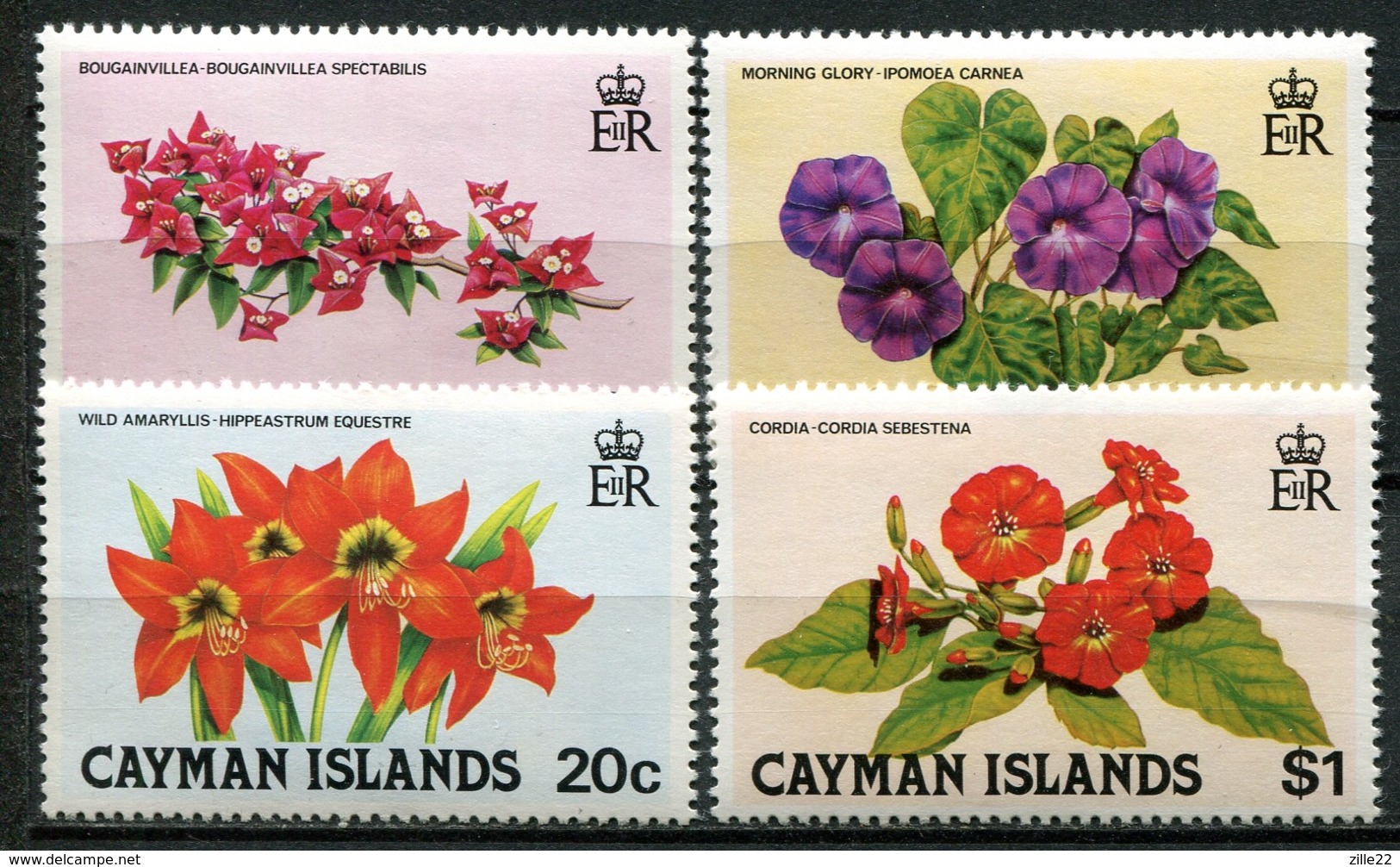 Kaimaninseln Mi# 482-5 Postfrisch MNH - Flora Flowers - Kaimaninseln