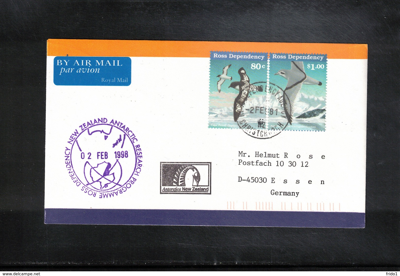 Ross Dependency Antarctica 1998 New Zealand Antarctic Research Programme Interesting Cover - Covers & Documents