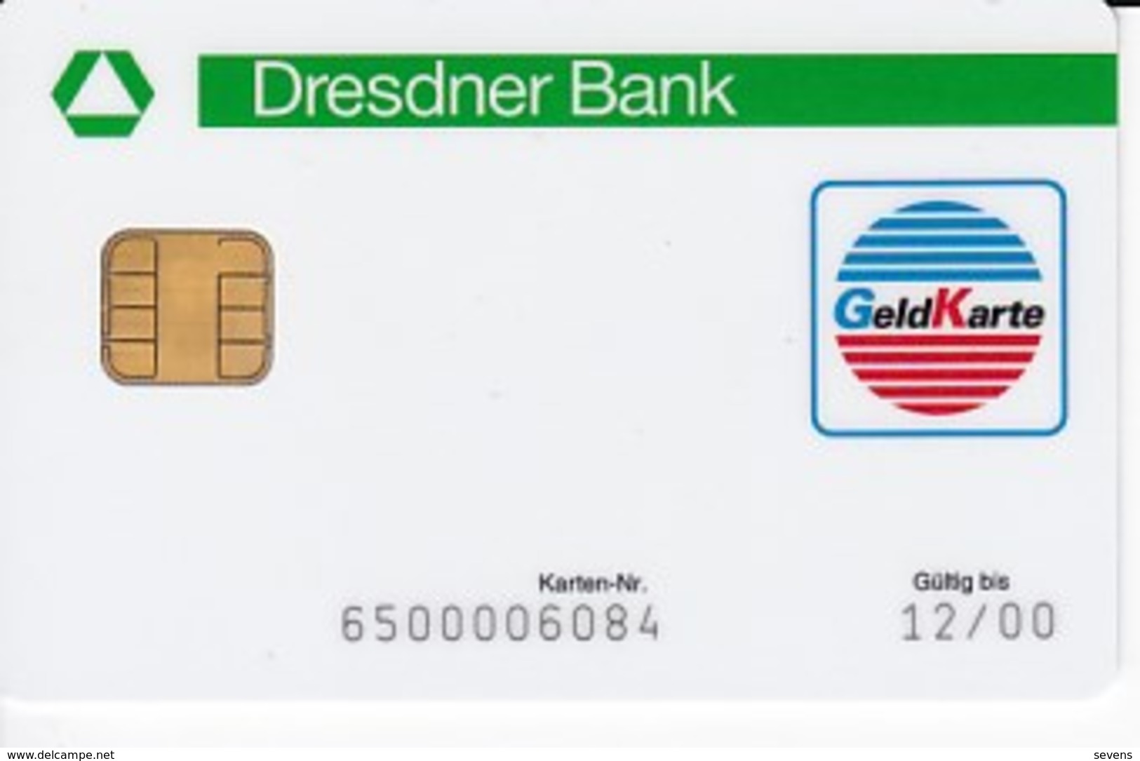 Dresdner Bank Gelkkarte,chip Cash Card - Other & Unclassified