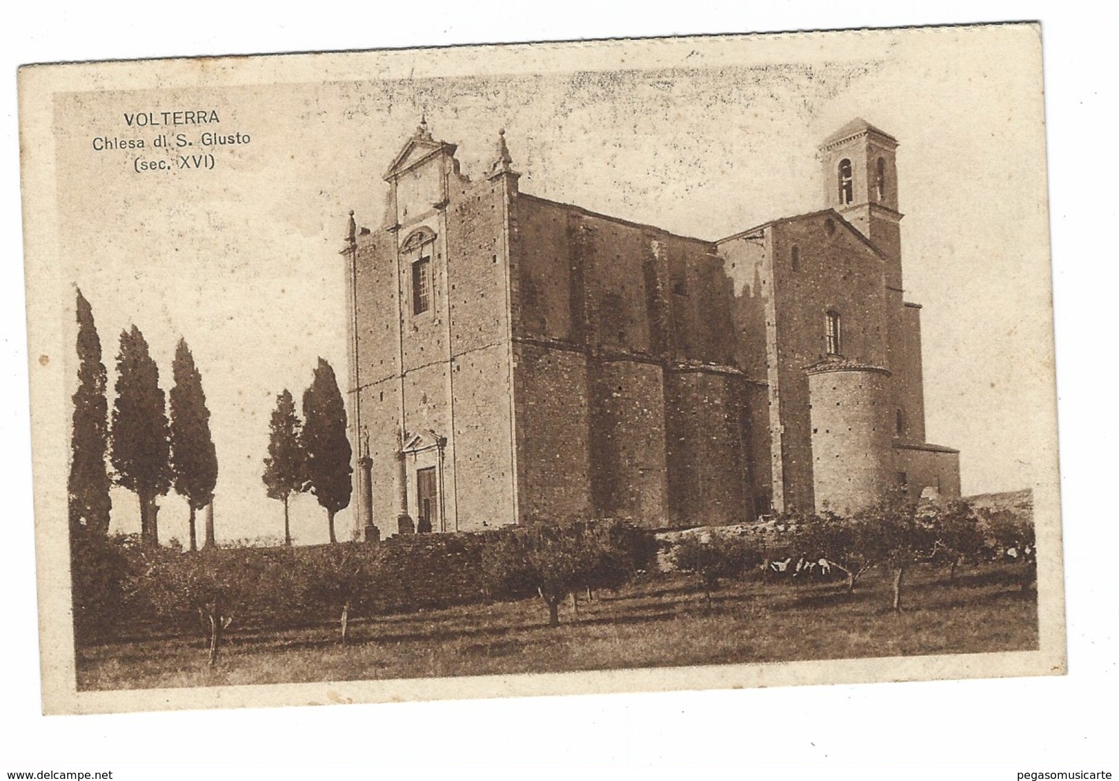 3822 - VOLTERRA PISA CHIESA DI S GIUSTO 1920 CIRCA - Altri & Non Classificati