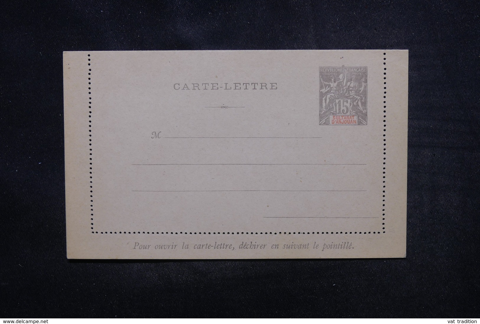 ANJOUAN - Entier Postal ( Carte Lettre ) Type Groupe - Non Circulé - L 54148 - Cartas & Documentos