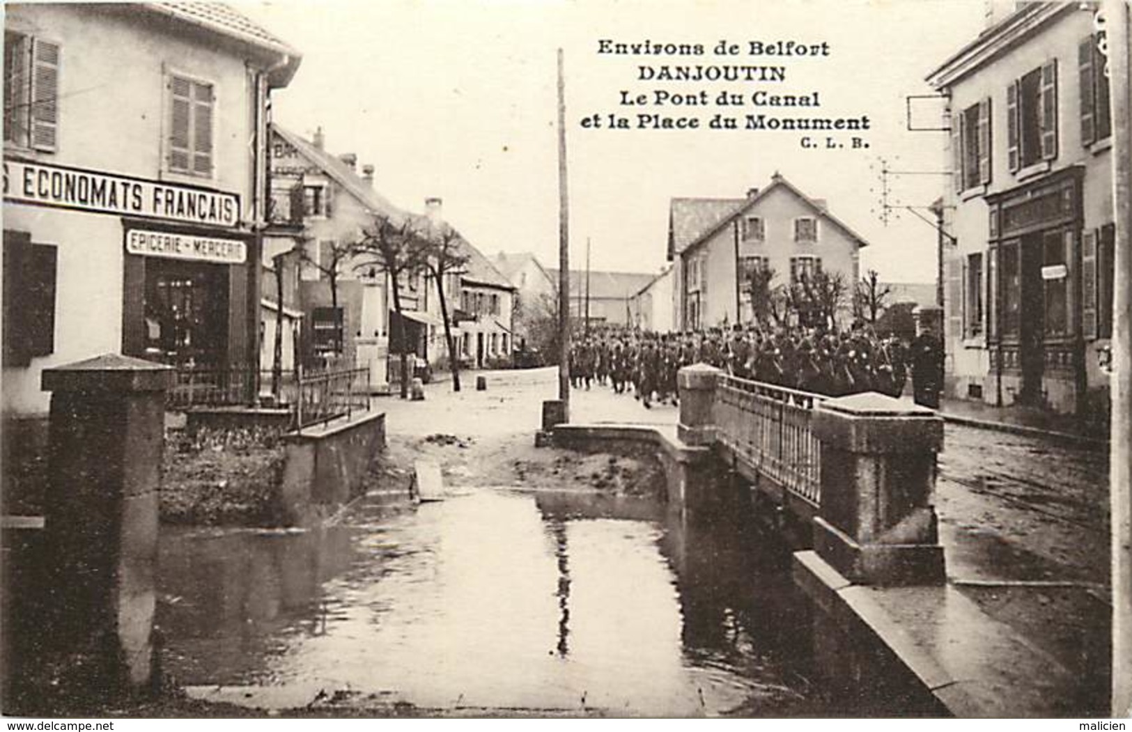 -dpts Div.-ref-AR415- Territoire De Belfort - Danjoutin -pont Du Canal - Place Monument - Economats Français - Militaria - Danjoutin