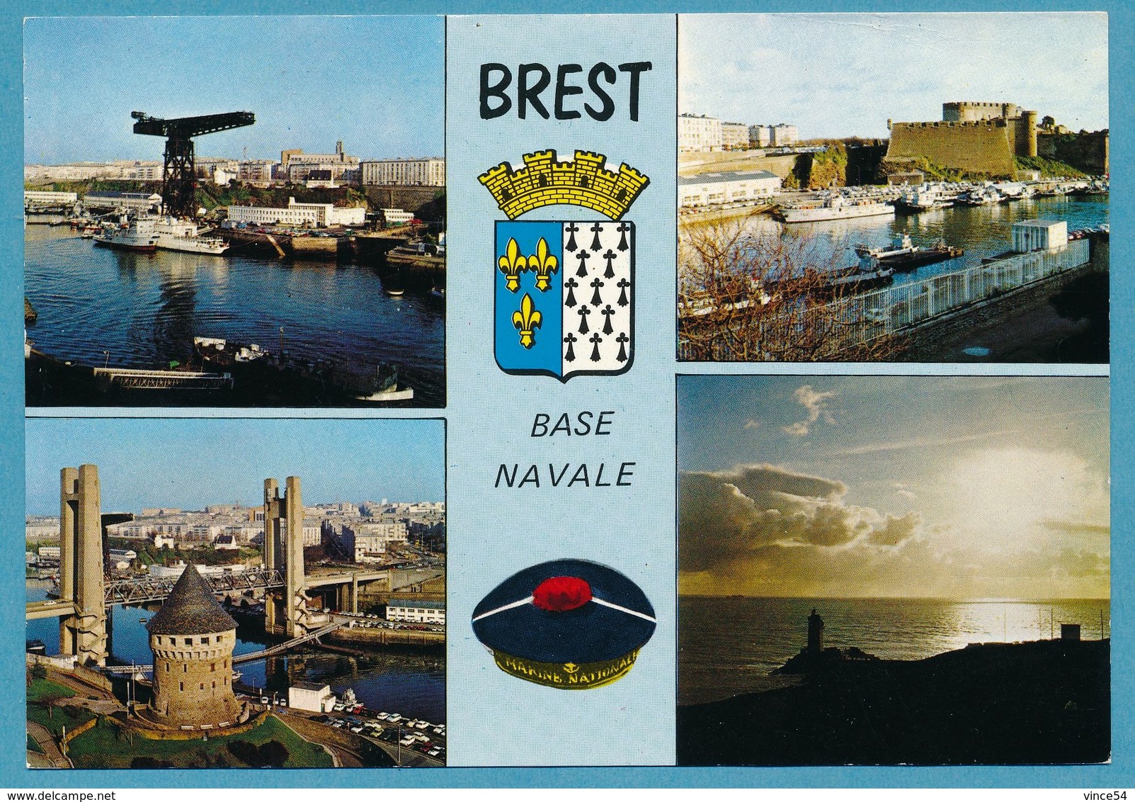 BREST - Base Navale - Multivues Blason - Brest