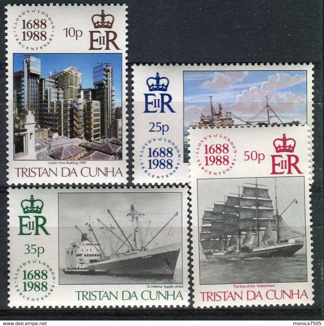 TRISTAN DA CUNHA ( POSTE ) Y&T N°  432/435  TIMBRES  NEUFS  SANS  TRACE  DE  CHARNIERE , A VOIR . - Tristan Da Cunha