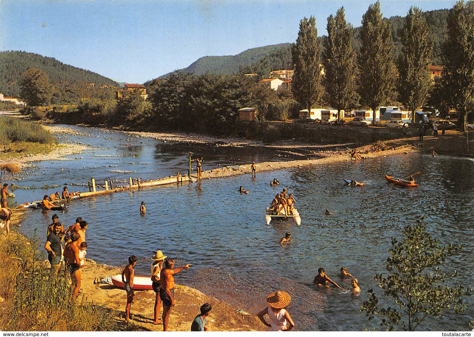 CPSM 30 BESSEGES LA PLAGE ET LE CAMPING MUNICIPAL   Grand Format  15 X 10,5 Cm - Bessèges