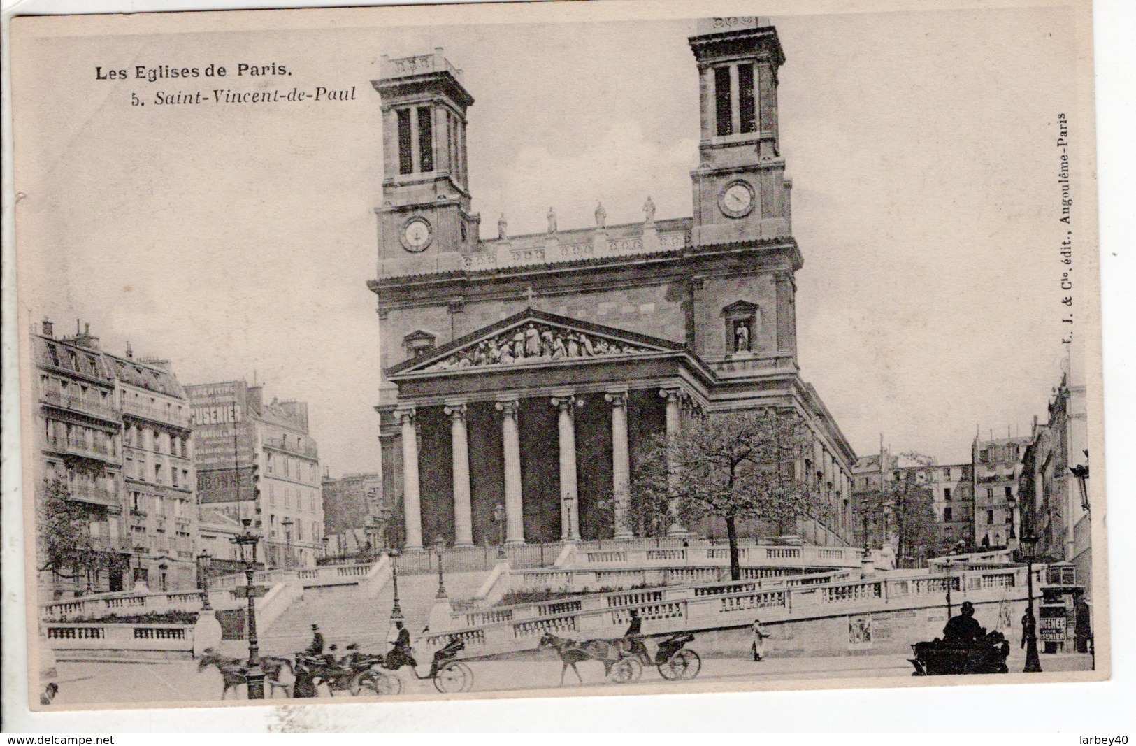 Cpa Paris Eglise Saint Vincent De Paul - Eglises