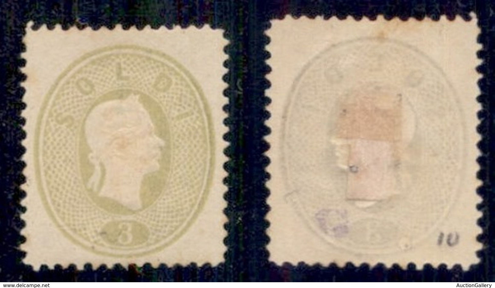 ANTICHI STATI ITALIANI - LOMBARDO VENETO - Ristampa Del 1866 - 3 Soldi (R13) Dentellato 12 - Gomma Originale (425) - Otros & Sin Clasificación