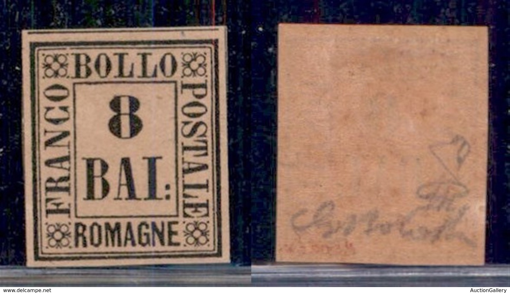ANTICHI STATI ITALIANI - ROMAGNE - 1859 - 8 Bai (8) - Gomma Originale - Molto Bello - Bolaffi + Diena (380) - Other & Unclassified