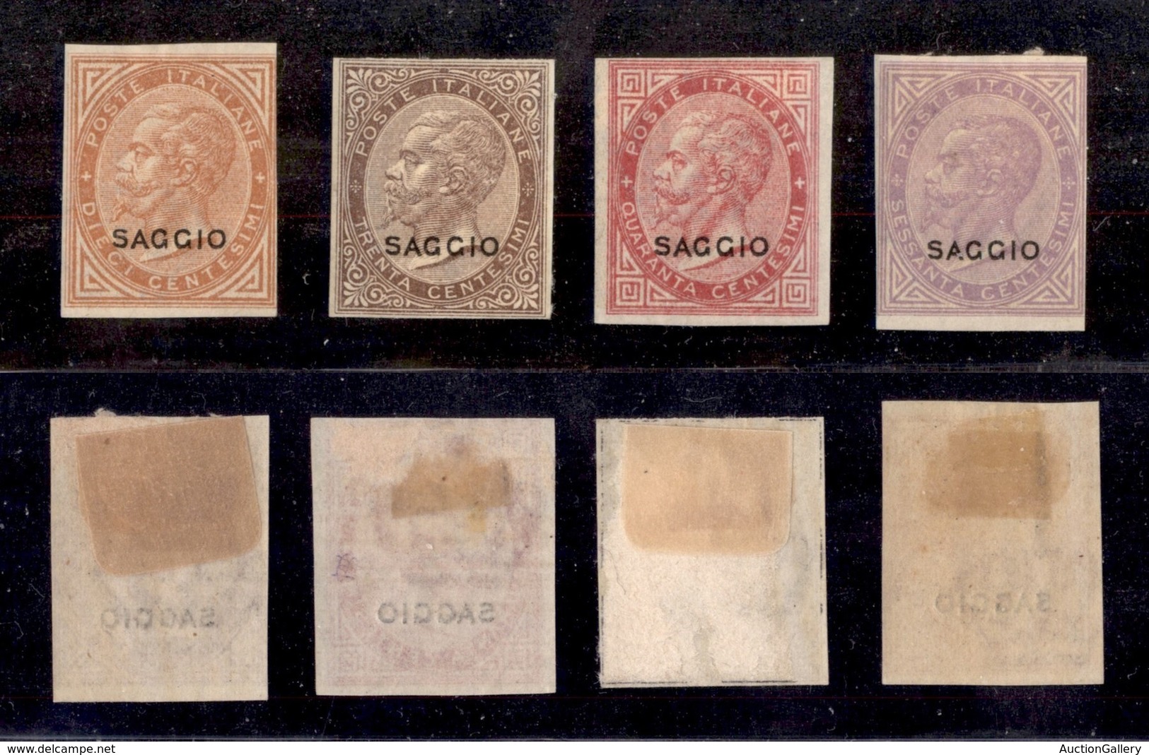 REGNO - POSTA ORDINARIA - Saggi - 1863 - De La Rue (L17 + L19 + L20 + L21) - Non Dentellati - Gomma Originale (960) - Altri & Non Classificati