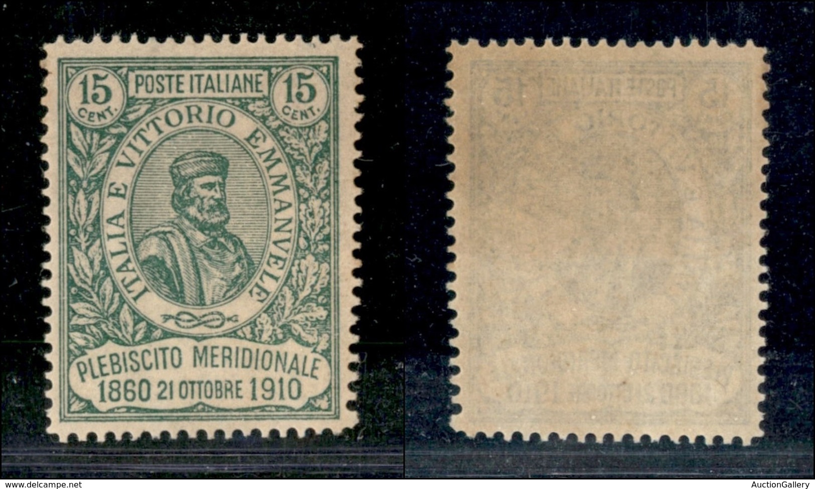 REGNO - POSTA ORDINARIA - 1910 - 15 + 5 Cent Plebiscito (90) - Gomma Integra (1.300) - Altri & Non Classificati