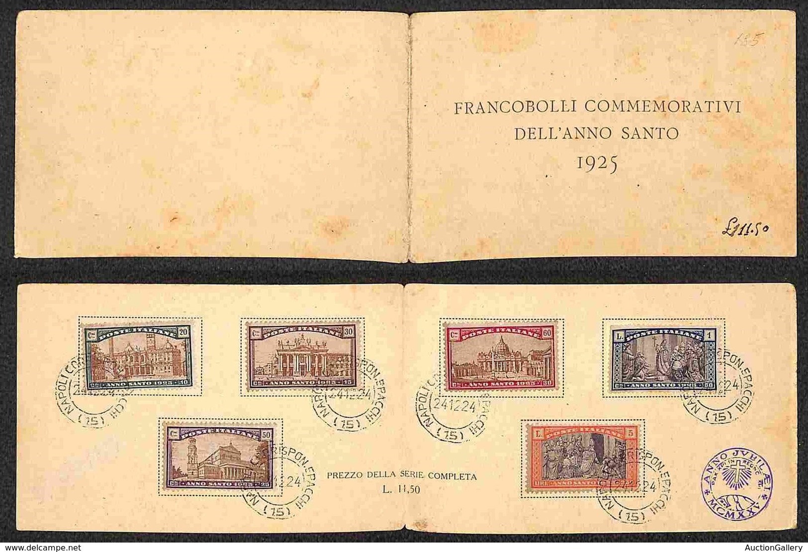 REGNO - POSTA ORDINARIA - 1924 - Libretto Francobolli Commemorativi Dell'anno Santo 1925 (169/174) - Serie Completa - An - Altri & Non Classificati