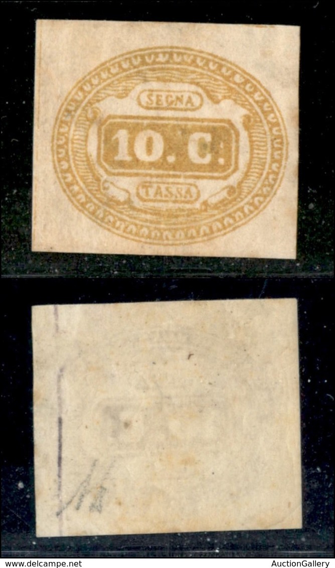 REGNO - SEGNATASSE - 1863 - 10 Cent (1a - Ocra) - Gomma Originale - Diena (2.800) - Altri & Non Classificati