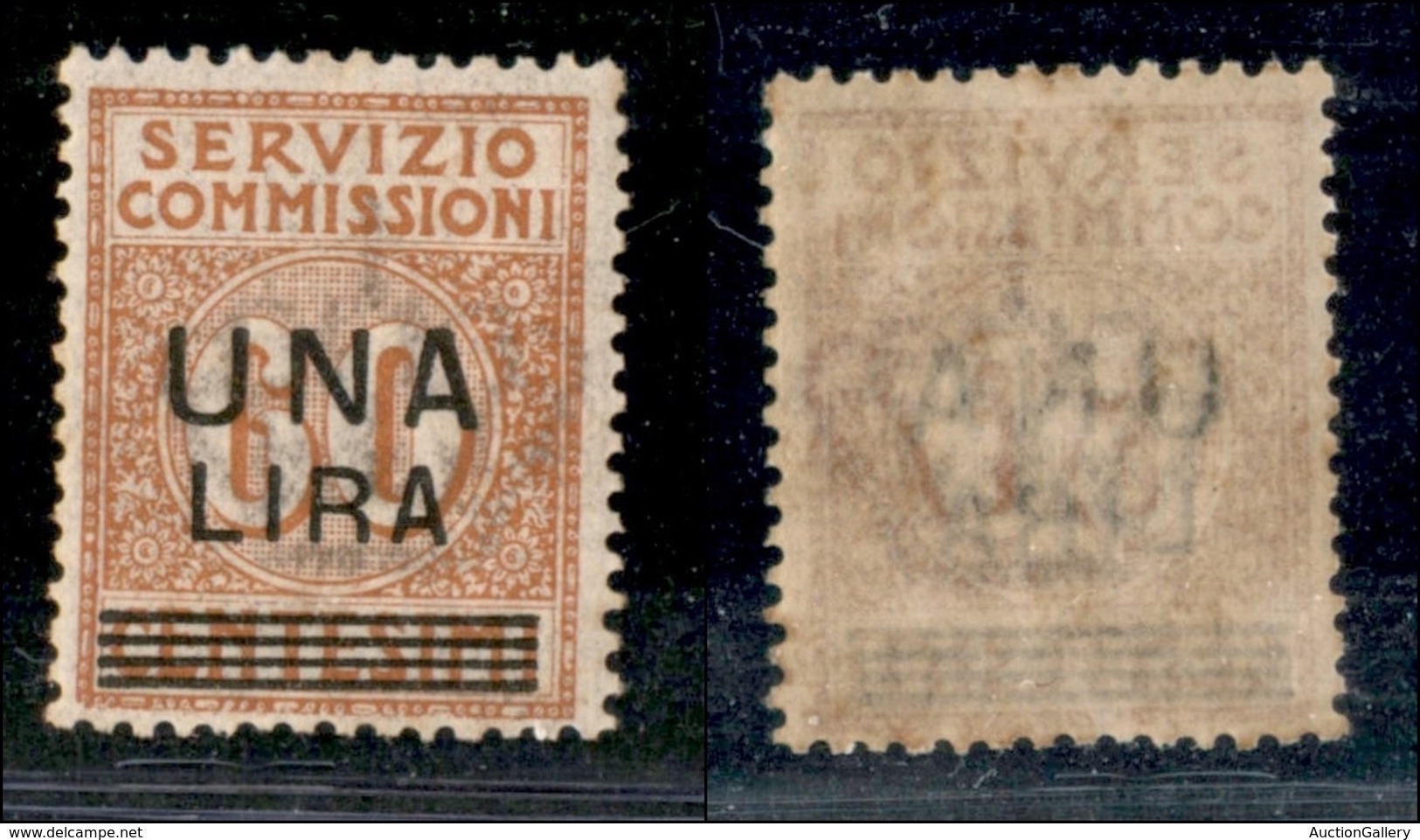 REGNO - SERVIZIO COMMISSIONI - 1925 - 1 Lira Su 60 Cent (5) - Gomma Integra (275) - Altri & Non Classificati