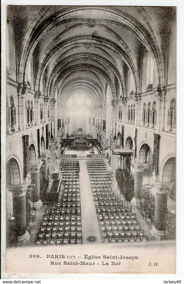 Cpa Paris Eglise Saint Joseph La Nef - Eglises