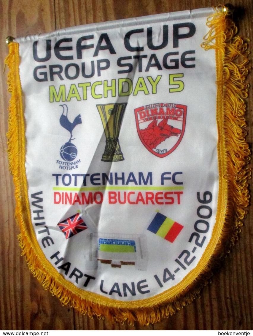 UEFA CUP Group Stage Matchday 2 Tottenham FC - Club Brugge White Hart Lane 02/11/2006 + Tottenham FC - Dinamo Bucarest - Habillement, Souvenirs & Autres