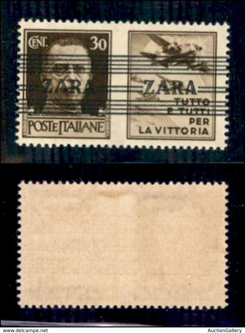 OCCUPAZIONI STRANIERE DI TERRITORI ITALIANI - OCCUPAZIONE TEDESCA - ZARA - 1943 - 30 Cent Aviazione (33 - Terzo Tipo) -  - Altri & Non Classificati