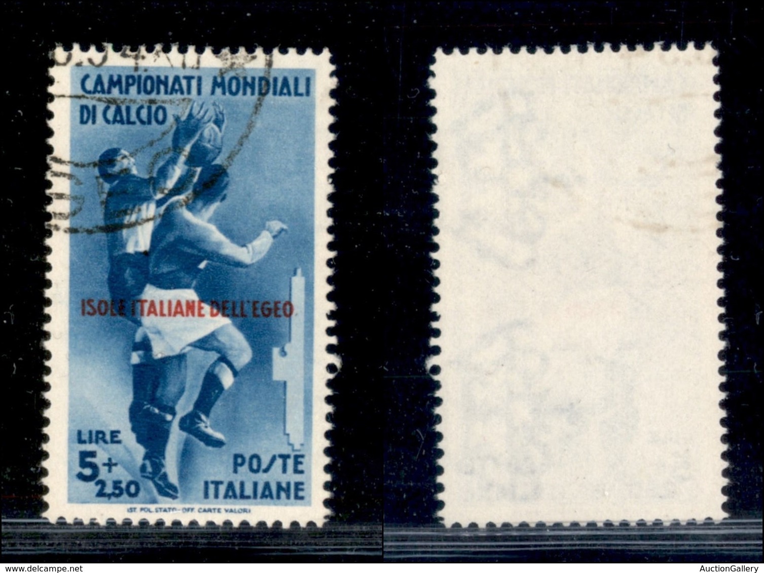 COLONIE - EGEO - EMISSIONI GENERALI - 1934 - 5 + 2,50 Lire Calcio (79) Usato (600) - Altri & Non Classificati