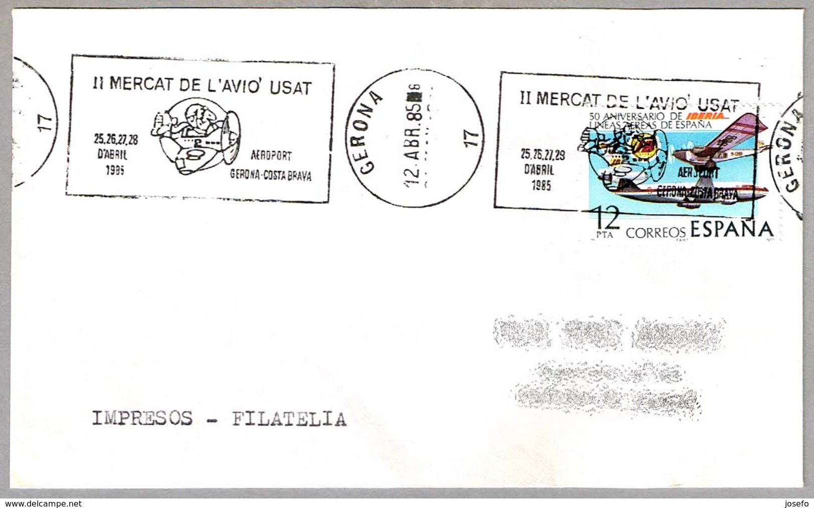 II MERCADO DEL AVION USADO - 2nd Market USED PLAINS. Gerona 1985 - Aviones