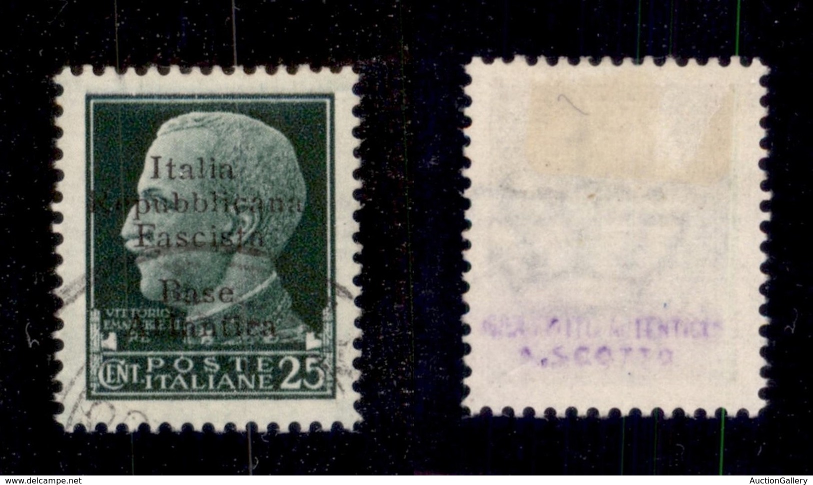 EMISSIONI LOCALI - BASE ATLANTICA - 1943 - 25 Cent (9g) Usato - L Diversa (800) - Altri & Non Classificati