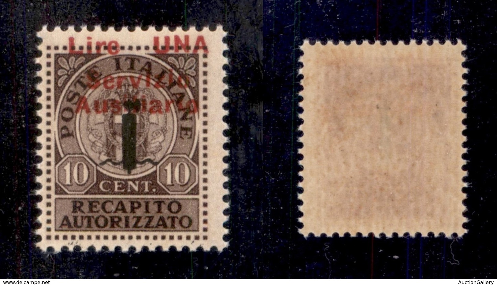 EMISSIONI LOCALI - GUIDIZZOLO - 1945 - 1 Lira Su 10 Cent (2c) Con Soprastampa In Alto - Gomma Integra (300) - Altri & Non Classificati