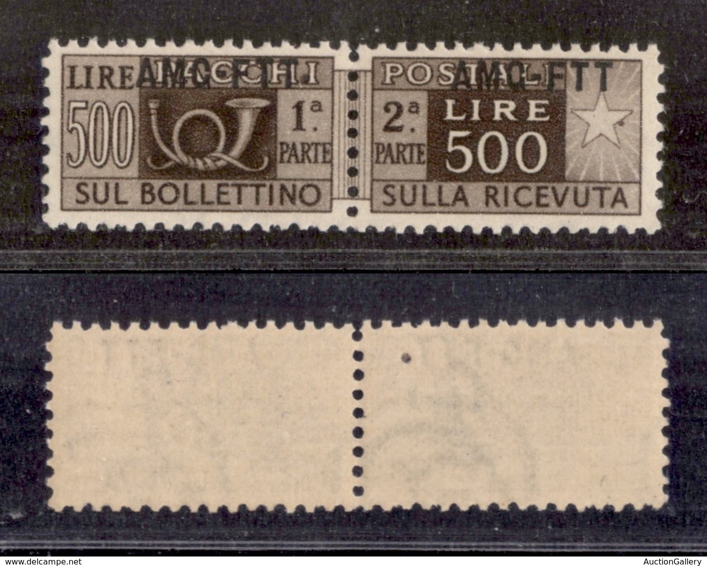 TRIESTE - AMG FTT - 1949 - Pacchi Postali - 500 Lire (25h) Con Soprastampa In Alto - Gomma Integra (450) - Altri & Non Classificati