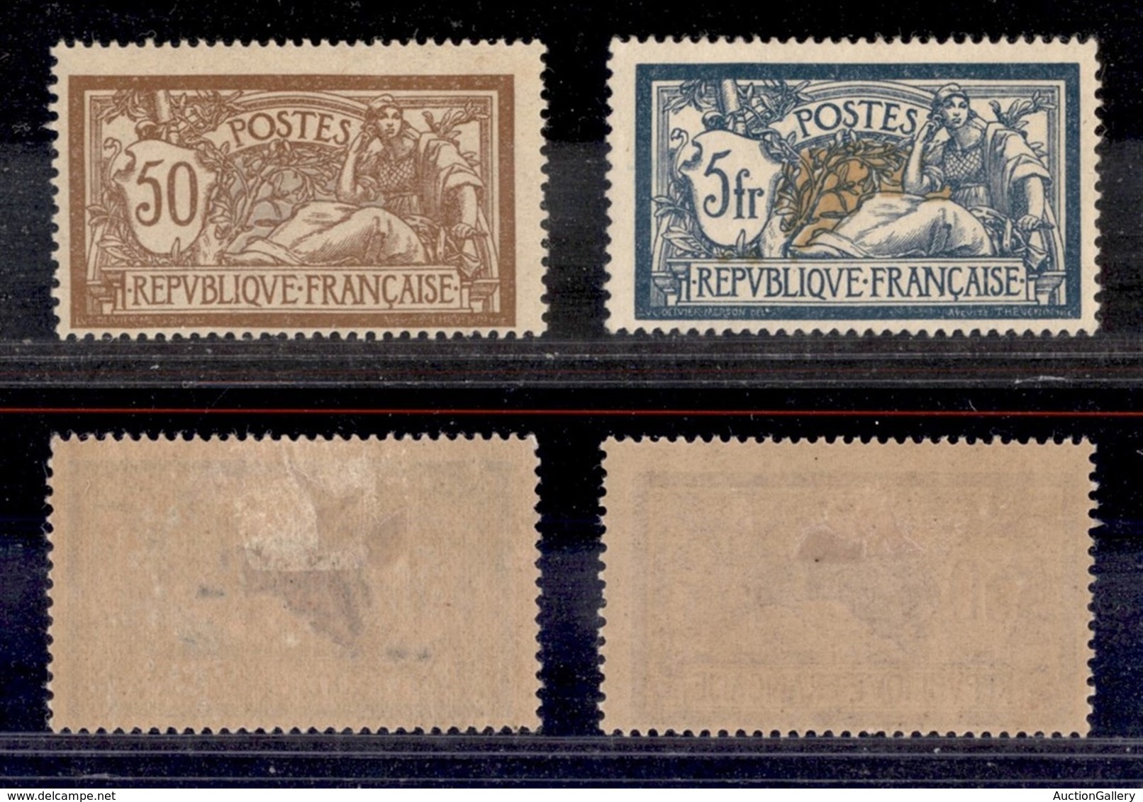 EUROPA - FRANCIA - 1900 – 50 Cent + 5 Franchi (Unif. 120+123) – Gomma Originale - Altri & Non Classificati