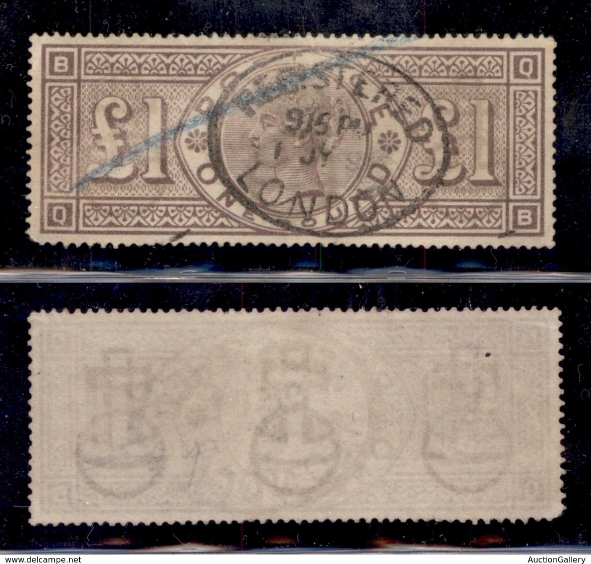 EUROPA - GRAN BRETAGNA - 1888 - 1 Sterlina Vittoria (98) - Usato (2.400) - Otros & Sin Clasificación