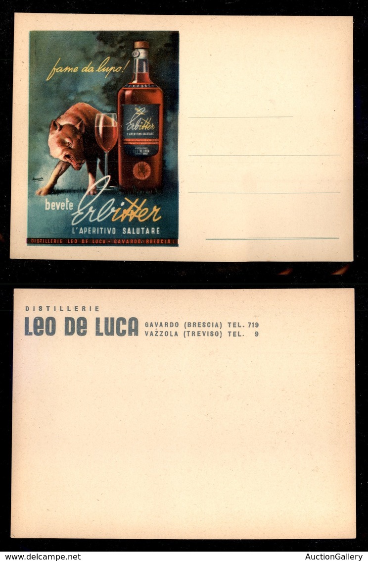 CARTOLINE - PUBBLICITARIE - Erbitter Distillerie Leo De Luca - Illustratore Boccasile - Nuova FG - Altri & Non Classificati