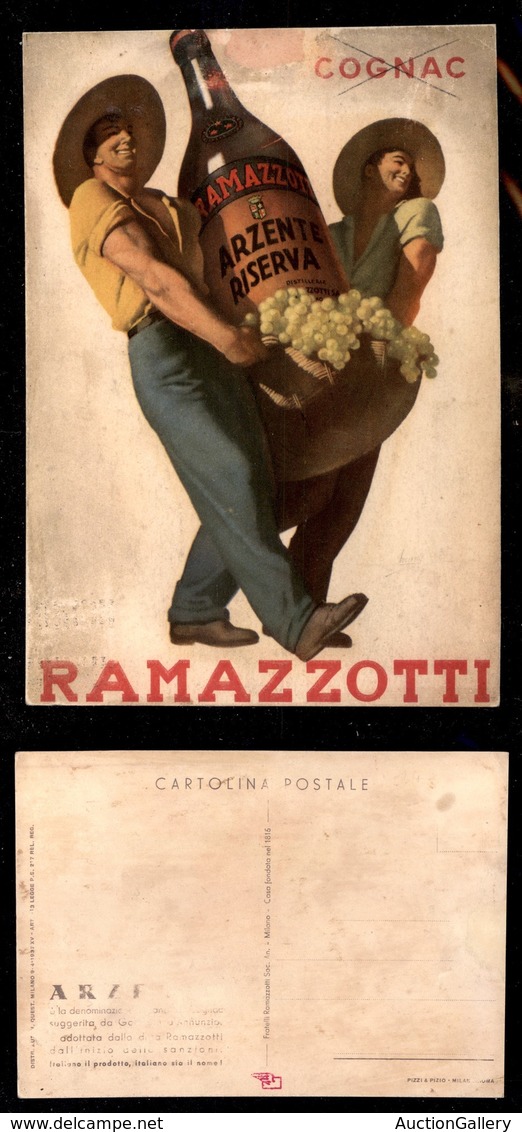 CARTOLINE - PUBBLICITARIE - Ramazzotti Arzenta Riserva - Illustratore Boccasile - Macchie D'umido Ed Evanescenza - Scrit - Altri & Non Classificati