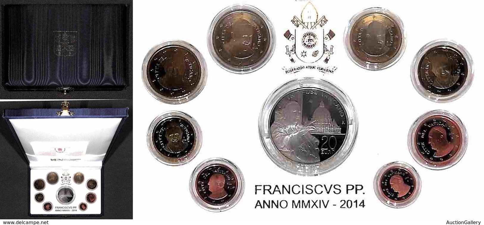 MONETE - VATICANO - 2014 - Serie Divisionale Fondo Specchio Con 20 Euro Argento Nel Cofanetto Originale - Confezione Com - Altri & Non Classificati